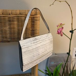 Calvin Klein shoulder bag in white/black